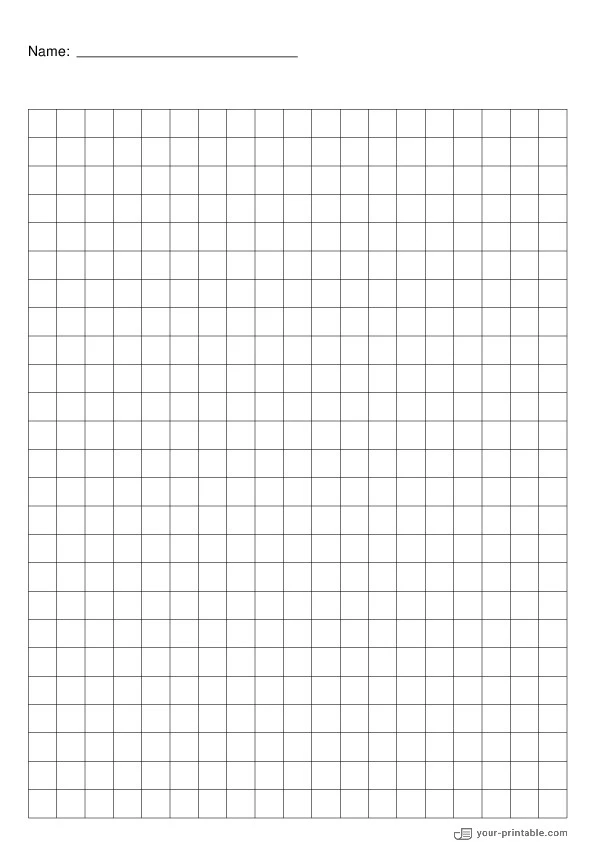 1 cm Gitterpapier schwarz mit Namen - 10071864