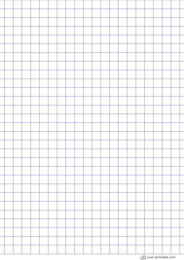 Volles Seitenrasterpapier 1 cm Gitter blau - 10071869
