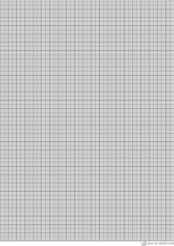 Volle Seite Millimeterpapier schwarz 1 mm - 10071938