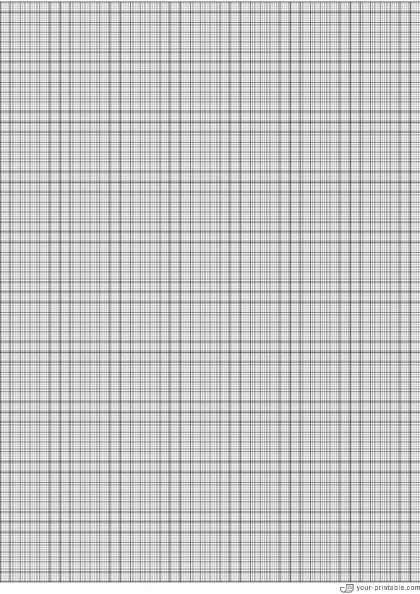 Volle Seite Millimeterpapier Schwarz eins mm - 10071942