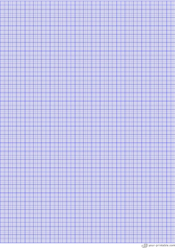 Papel cuadriculado de página completa azul 1 mm - 10071939