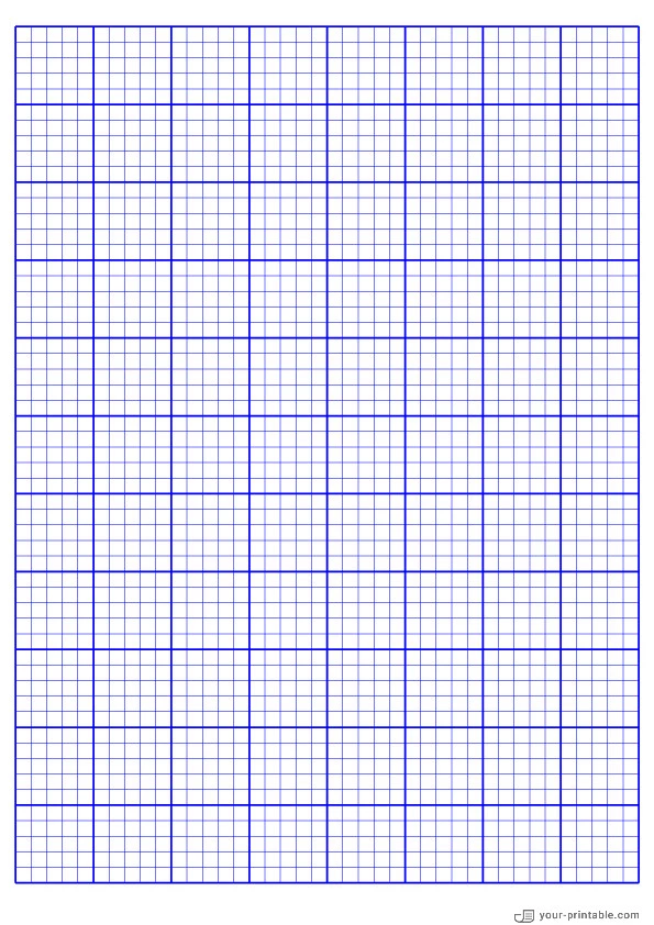 Papel Cuadriculado de Página Completa azul 5 mm - 10071935