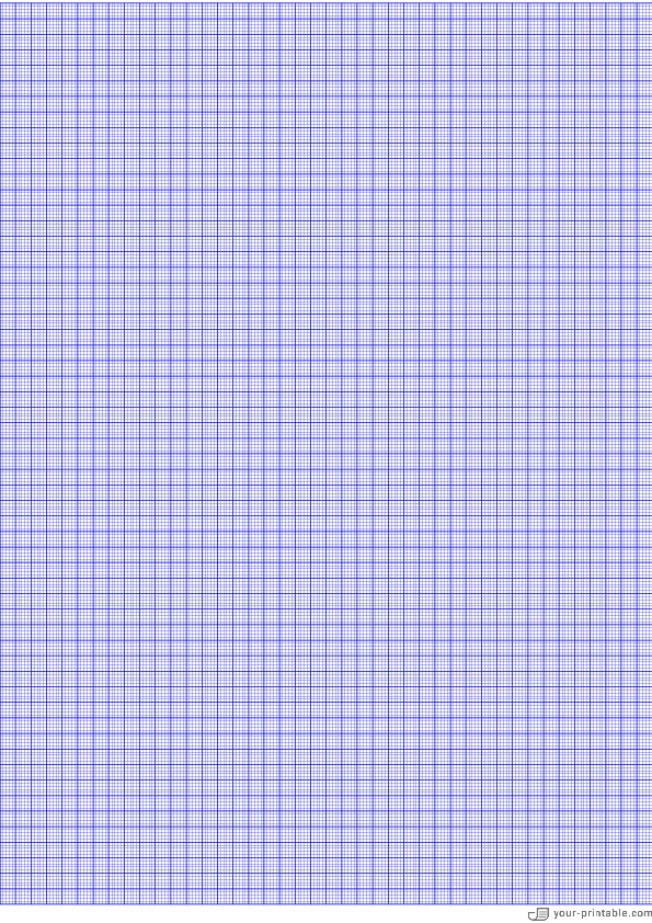 Papel cuadriculado de página completa azul de un mm - 10071943