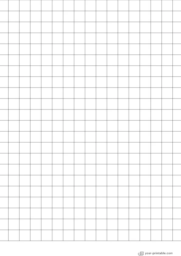 Papel cuadriculado de página completa negro de 1/2 pulgada - 10071876