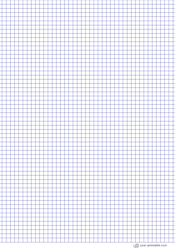 Voll Seitenrasterpapier blau 5 mm - 10071909