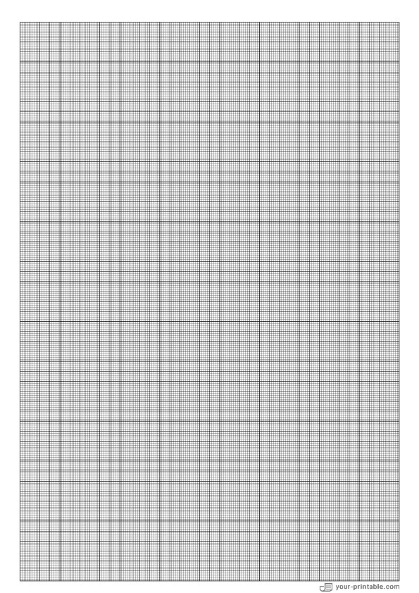 Kariertes Papier schwarz 1 mm - 10071936