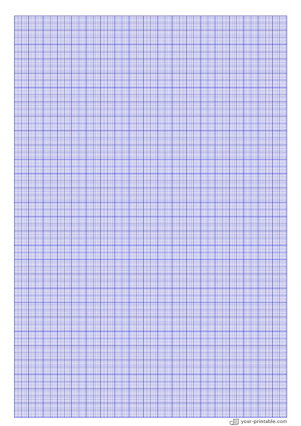 Papel cuadriculado azul 1 mm - 10071937
