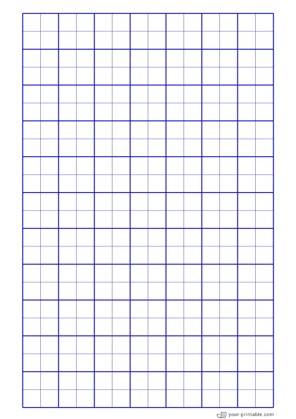 Graphenpapier blau 1/2 Zoll - 10071925