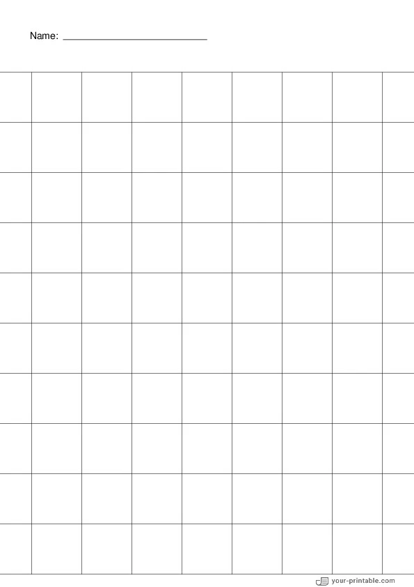Gitterpapier schwarz 1 Zoll Mit Namen - 10071896