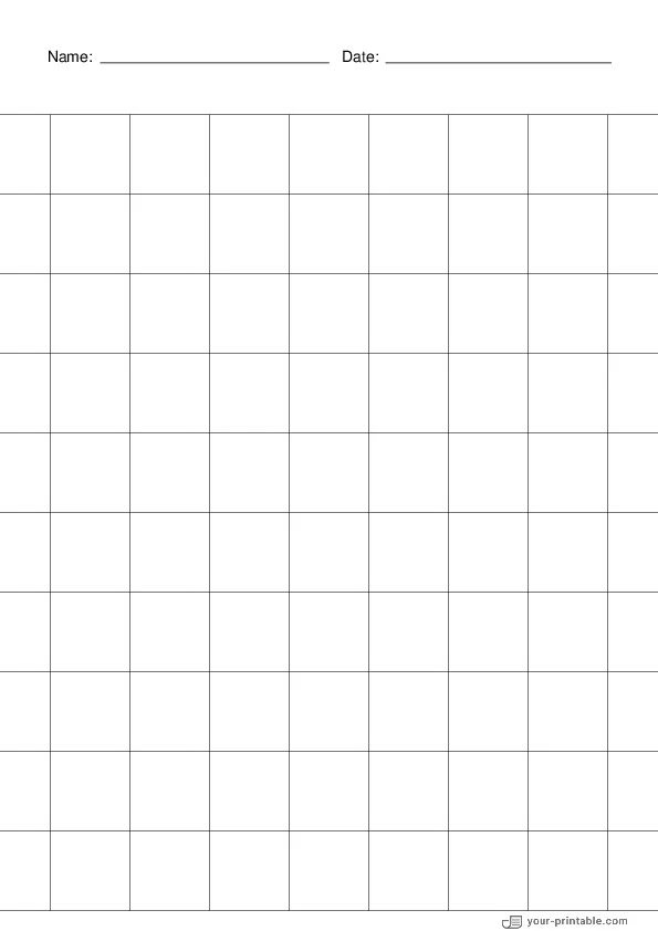 Gitterpapier schwarz 1 Zoll mit Name und Datum - 10071898