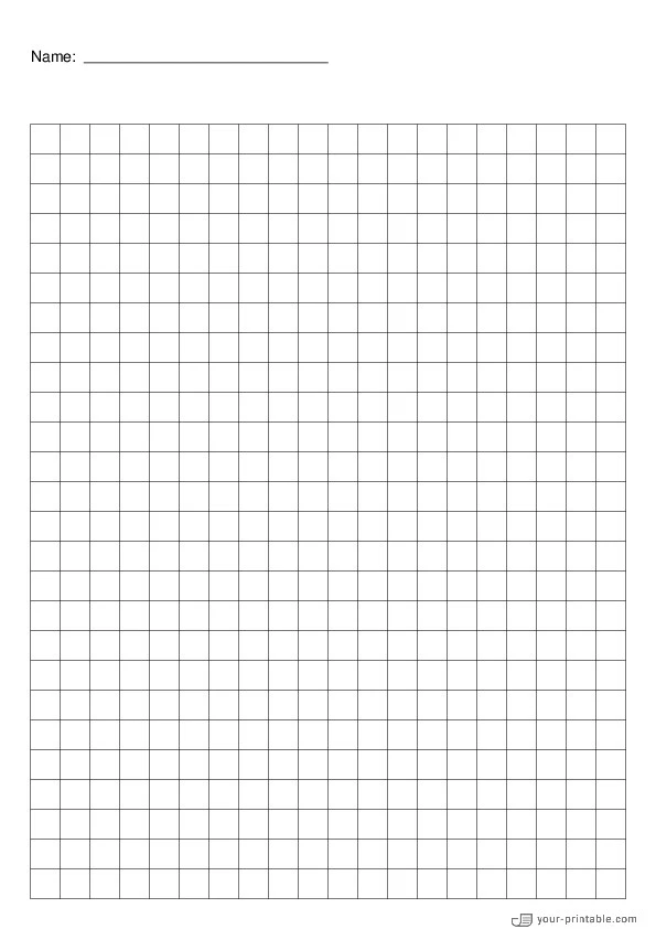 Grid Papier schwarz 3/8 Zoll mit Name. - 10071856