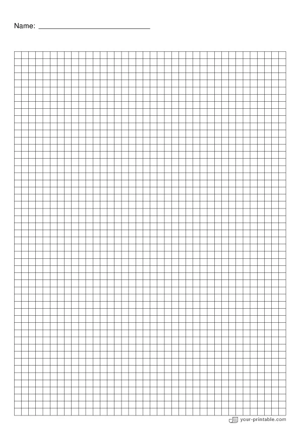 Gitterpapier schwarz 5mm mit Name - 10071904