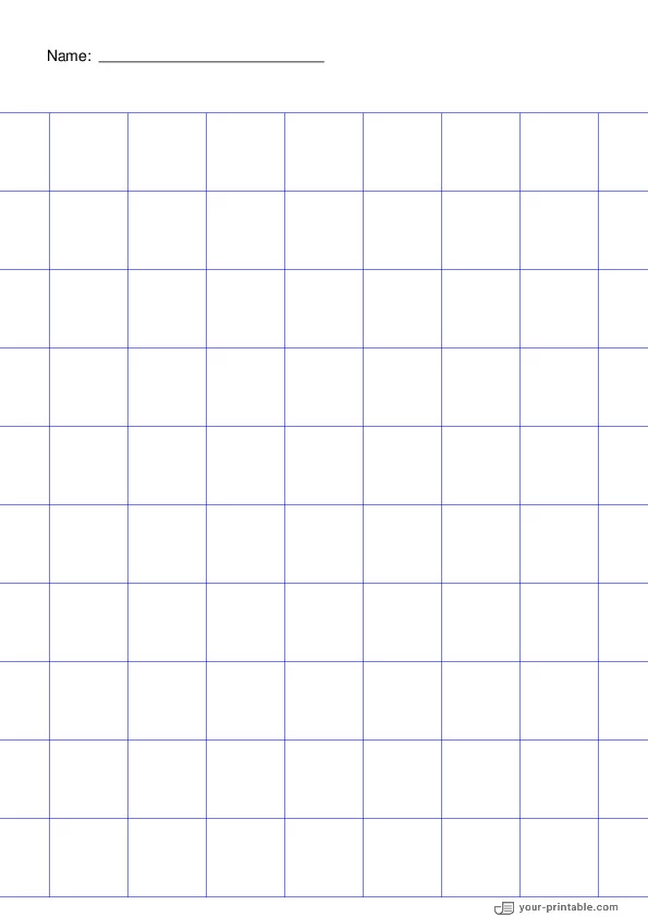 Rasterpapier blau 1 Zoll Mit Namen - 10071897