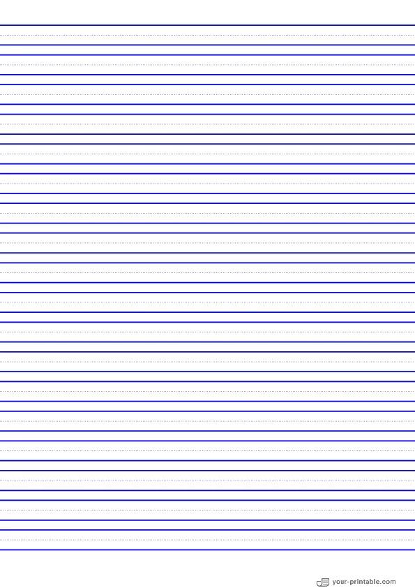 Lined Paper for Pre School Blue 10mm With Dotted Line - 10070582