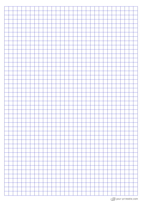 Papel cuadriculado de matemáticas azul 1/4 de pulgada - 10071887