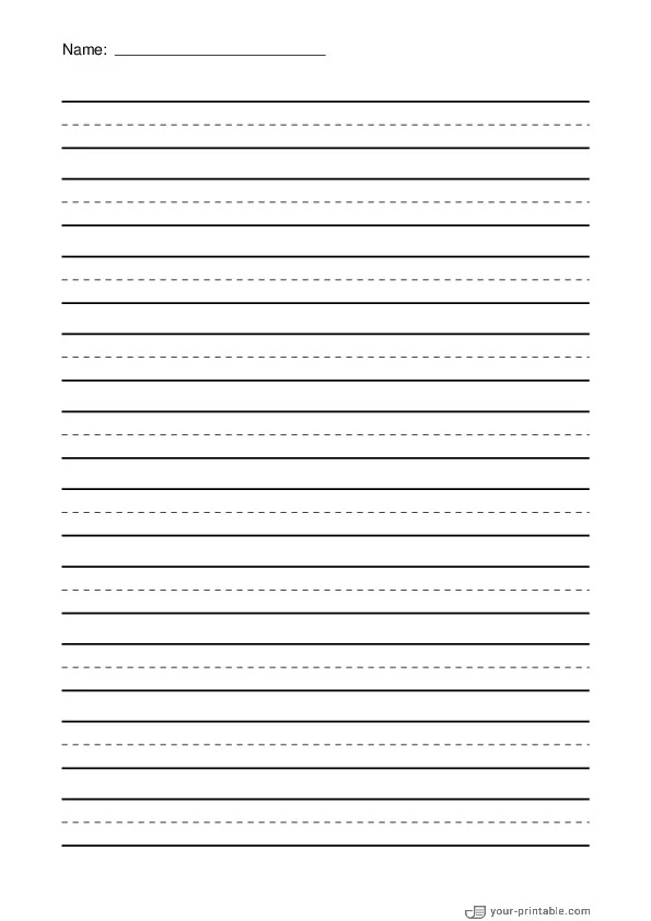 Primary Lined Paper Black 15 mm With Name - 10070735