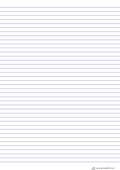 College Ruled Lined Paper Blue 9/32 inch Template