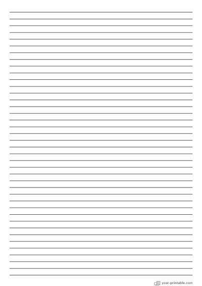 Papel de cuaderno rayado universitario Negro 7 mm Plantilla