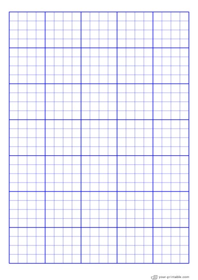 Papel cuadriculado de página completa azul de 3/8 de pulgada Plantilla