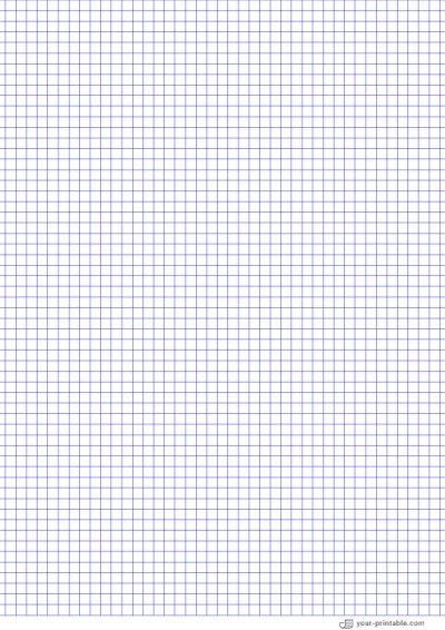 Voll Seitenrasterpapier blau 5 mm Vorlage