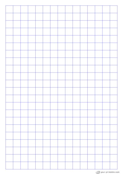 Papel Cuadriculado azul de 1/2 pulgada Plantilla