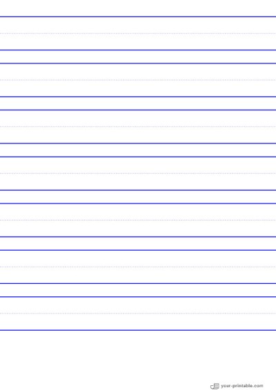 Lined Paper for Pre School Blue 1 inch With Dotted Line Template Lined Paper for Pre School Blue 1 inch With Dotted Line Template