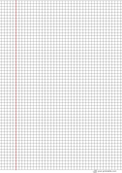 Math Grid Paper black 5mm With Margin Template