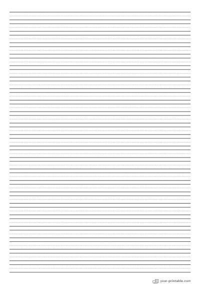 Wide Ruled Notebook Paper Black 8 mm With Dotted Line Template